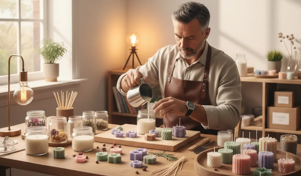 تولید شمع در منزل توسط آقایان