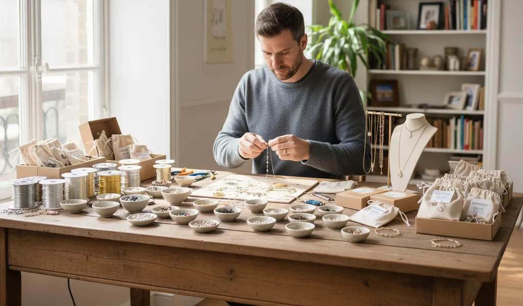 ساخت زیورآلات یکی از مشاغل خانگی برای آقایان است